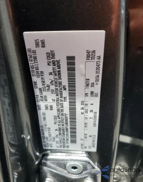 2015 Ford Escape Titanium из США, поврежденный, VIN 1FMCU0J98FUB06577